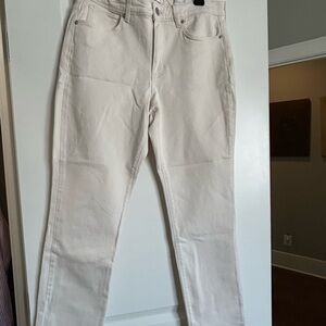 J. Jill Women's Cream Straight Leg Jeans